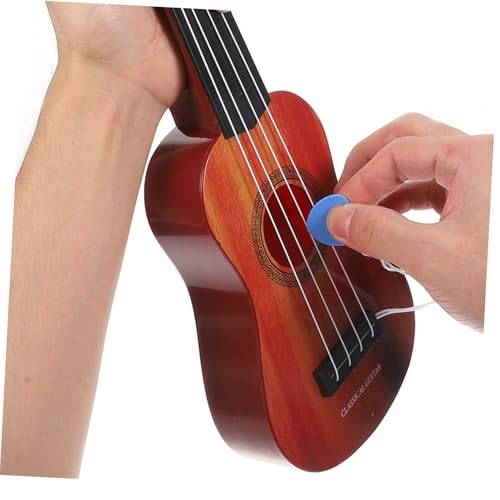 ibasenice Ukulele Barock Perlmutt Braun Leichtes Musikinstrument für Anfänger Pädagogische Kindergitarre Kreatives Lernspielzeug für Schüler von ibasenice