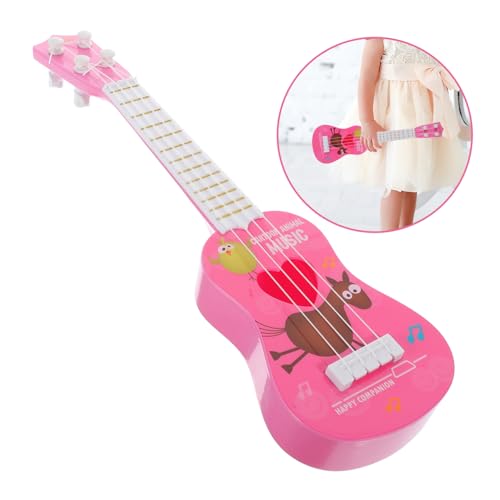 ibasenice Ukulele Pädagogisches Musikinstrument für Kleinkinder Leichtes Gitarren Toy mit Cartoon Design für Musiklernen und Spielerlebnis Unterwegs von ibasenice
