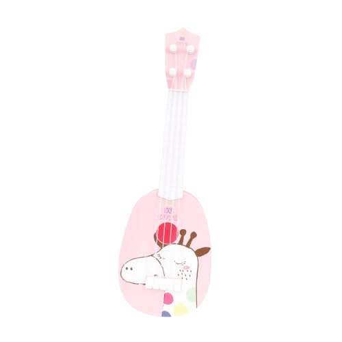 ibasenice Ukulele aus Robustem Abs Mini Saitiges Musikinstrument für Kleinkinder Pädagogisches Lernspielzeug für Anfänger Geschenkidee für Jungen und Mädchen Giraffen Design von ibasenice