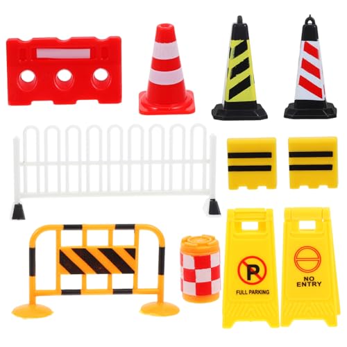 ibasenice Verkehrszeichen Spielset Teilig aus Abs Kleine Verkehrskegel und Straßensperren Pädagogisches Verkehrssicherheit Feinmotorik und Logischem Denken bei Jungen und Mädchen von ibasenice