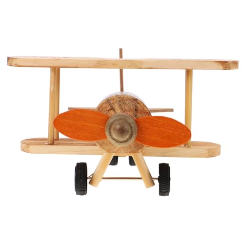 ibasenice Retro Flugzeug Modell Aus Holz Vintage Holz Dekoration Für Schreibtisch Holzhandwerk Flugzeug Ornament Deko Flugzeugfigur Für Sammler Nostalgisches Flugzeugmodell Für Zuhause von ibasenice