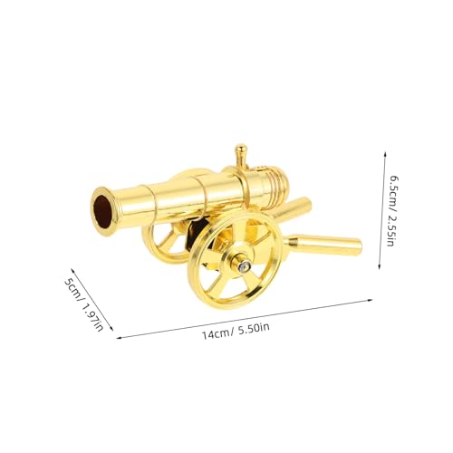 ibasenice Vintage Mini Metallkanone Modell Detailreiche Sammlerfigur aus Metall Langlebige Desktop Dekoration für Lernspielzeug Historisches Artillerie Ornament für Zuhause und Büro von ibasenice