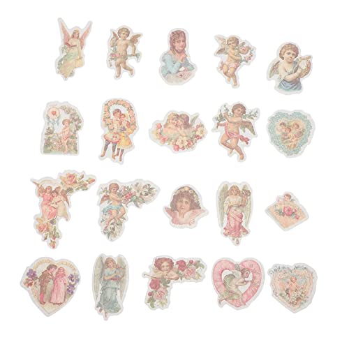 ibasenice Vintage Scrapbooking Aufkleber Satz 2 Boxen Selbstklebende Scrapbook Materialien Dekorative Papieraufkleber für Selbstgemacht Tagebücher und Bastelprojekte von ibasenice