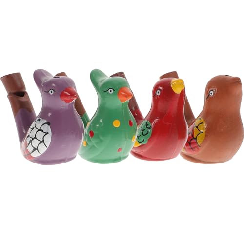 ibasenice Vogelform Pfeife Spielzeug Vogelpfeife 4 Stück Universal Musikinstrument Kleinkind Geburtstag Lied Anrufer Form Kinder Pfeife Musik Wasservogel Spiel Spielzeug Pfeife von ibasenice