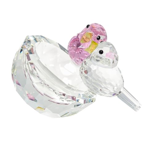 ibasenice Vogelnest Ornament Aus Kristallglas Künstliches Vogelnest Frühlingsnest Vögel Vogelnest Zum Basteln Vogelhaus Ornamente Nestdekoration Frühlingsvogeldekor Kleines von ibasenice