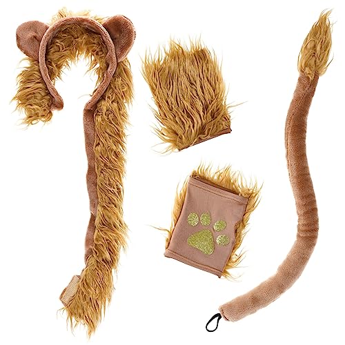 ibasenice Von Löwen Entworfene Kostüme Requisiten Haarreifen Rollenspielset Gefälschter Löwenschwanz von ibasenice