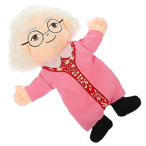 ibasenice Weiche Handpuppe Großmutter aus PP Baumwolle Leichte Figur für Geschichtenerzählen Interaktives für Erwachsene und Fördert Beziehung und Fantasie Langlebig und Realistisch von ibasenice