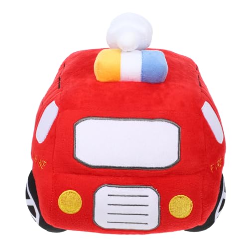ibasenice Weiches Plüsch Feuerwehrauto Kuscheltier Cartoon Feuerwehr Fahrzeug Puppen Kissen für Geburtstag Sofa Dekoration Schlafhilfe von ibasenice