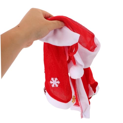 ibasenice Weihnachtsumhang mit Santa Mütze aus Weichem Samt Einteiliges Kapuzenumhang für Festliche Partys und Winteraufführungen Leuchtend Rotes Weihnachtskostüm von ibasenice