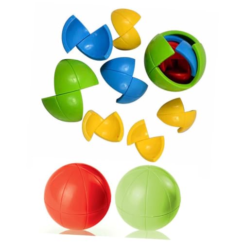 ibasenice intelligente Spiele für Kinder knobelspiele für Kinder Denkspiele für Kinder rätselspiele Kinder Puzzle-Ball Weisheitsball dreidimensional Intelligenzball Lipgloss 3D von ibasenice