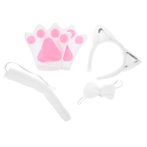 ibasenice Weißes Katzenohren Stirnband mit Plüsch und Pailletten Inklusive Weißen Handschuhen Tierkostüm für Halloween Cosplay Party und Bühnenauftritte ibasenice Weißes Katzenohren Stirnband mit Plüsch und Pailletten Inklusive Weißen Handschuhen Tierkostüm für Halloween Cosplay Party und Bühnenauftritte von ibasenice