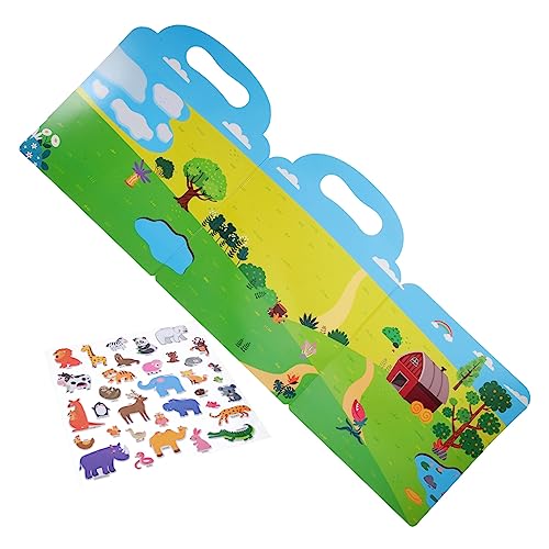 ibasenice Wiederverwendbares DIY Stickerbuch für Bunten Tiermotiven Fördert Kreativität und Feinmotorik Ablösbare Sticker für Glatte Flächen Wie Kühlschrank und Fenster Pädagogisches für ibasenice Wiederverwendbares DIY Stickerbuch für Bunten Tiermotiven Fördert Kreativität und Feinmotorik Ablösbare Sticker für Glatte Flächen Wie Kühlschrank und Fenster Pädagogisches für von ibasenice