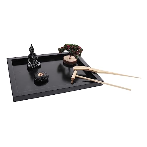 ibasenice Zen Buddha Schreibtischdeko Sandkunst mit Meditationsfigur Entspannende Feng Shui Schreibtischdekoration für Ruhe und Ausgeglichenheit als für Büro und Zuhause ibasenice Zen Buddha Schreibtischdeko Sandkunst mit Meditationsfigur Entspannende Feng Shui Schreibtischdekoration für Ruhe und Ausgeglichenheit als für Büro und Zuhause von ibasenice