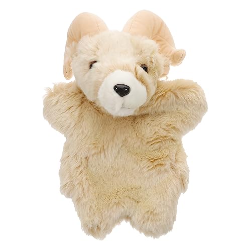 ibasenice Ziegenpuppe Stofftier Mädchen Tiere Babypuppe Puppen Tierspielzeug Für Kleinkinder Kinderspielzeug Dekorative Handpuppe Puppentheater Theater Für von ibasenice