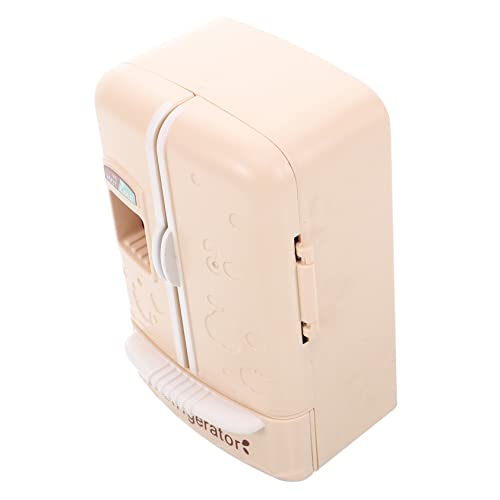 ibasenice Zweitüriger Kühlschrank Miniaturmöbel Und Accessoires Miniaturkühlschrank Minikühlschrank Zum Basteln Puppenhaus-miniaturen Küchenminiaturen Mini-kühlschrank-Ornament Beige Abs von ibasenice
