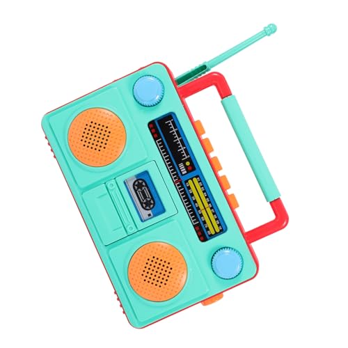 ibasenice analoges Radio Spielzeuge Kinderspielzeug spielendes Hausspielzeug Fake-Radio Radio-Spielzeug Lernspielzeug Radio Spielzeug Karikatur Haushaltsgeräte Geschichte Maschine Baby Abs von ibasenice