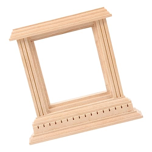 ibasenice holzspielzeug holzspielsachen Fensterdekorationen DIY-Zubehör Desktop-Dekoration Mini-Essen mach es Mini Feentüren für Bäume im Freien Spielzeugzubehör Fensterläden hölzern von ibasenice