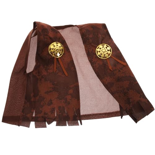 ibasenice kinderkostüme Halloween kinderkostum Halloween kinderkleidung Kleidung für Costume Halloween Wildweste für Festivalweste Unisex-Weste für Gestrick Brown von ibasenice