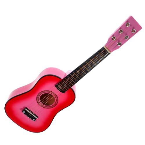 ibasenice kleine Gitarre Instrumente gefälschte Gitarre Musical Instruments Musikinstrument Guitar for Gitarre Kid Toys Mini-Instrument Ukulele- für Linde Rosa von ibasenice