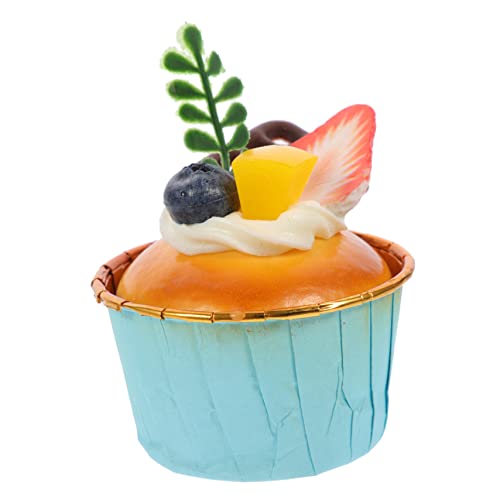 ibasenice künstlicher Kuchen Muffinförmchen herzförmige Backform Cupcake-Boxen Kuchenform Einhorn Kuchendekoration Requisiten für den Dessertladen Kuchen-Food-Modelle Shop-Zubehör PVC von ibasenice