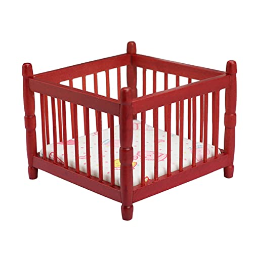 ibasenice quadratische Krippe holzspielzeug für Dollhouse Furniture mädchen puppenstubenmöbel Miniaturmöbel Zubehör für Puppenhäuser Puppenmöbel rot ibasenice quadratische Krippe holzspielzeug für Dollhouse Furniture mädchen puppenstubenmöbel Miniaturmöbel Zubehör für Puppenhäuser Puppenmöbel rot von ibasenice