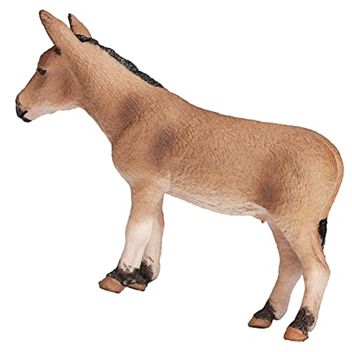ibasenice simulierter Esel Tierfigur für Terrarium stehende Eselstatue Farmtiermodell Esel kognitives Modell Kuscheltier Esel-Dekorationen für zu Hause Esel-Ornament Plastik Brown von ibasenice