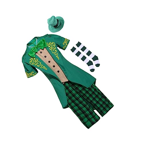 ibasenice Outfit Ausgefallene Kleidung Kostüm Für Kinder St. Patricks Day Halloween Grüner Hut Hosenanzug Größe XL von ibasenice