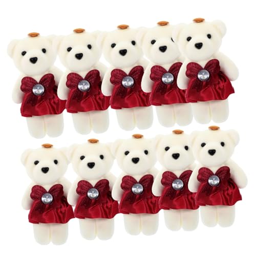 ibasenice 10 Stücke Plüsch Bär Puppen Für Hochzeit Bouquet Stofftier Spielzeug Set Weiche Bär Decor in Rot ibasenice 10 Stücke Plüsch Bär Puppen Für Hochzeit Bouquet Stofftier Spielzeug Set Weiche Bär Decor in Rot von ibasenice
