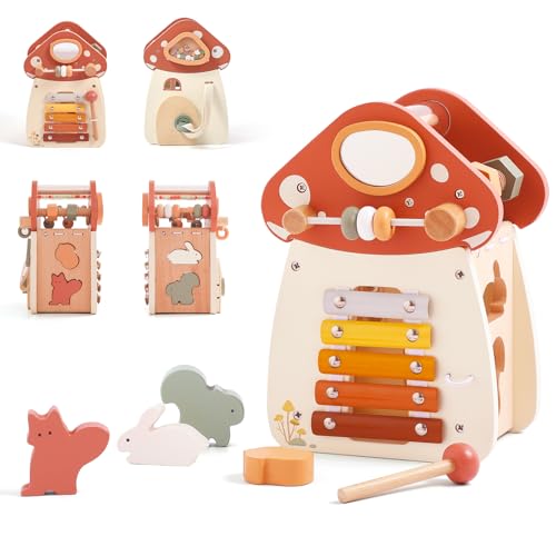 8-in-1 Holz-Aktivitätswürfel, sensorisches Spielzeug für Babyreisen, sensorisches Spielzeug für Kleinkinder, 1-3, Mehrzweck-Lernspielzeug, für Kleinkinder, Sortierer 8-in-1 Holz-Aktivitätswürfel, sensorisches Spielzeug für Babyreisen, sensorisches Spielzeug für Kleinkinder, 1-3, Mehrzweck-Lernspielzeug, für Kleinkinder, Sortierer von ibwaae