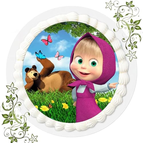 Elly-Torten-Deko Tortenaufleger, Mascha & der Bär, Essbares Foto, Premium Esspapier, Ø 20cm, 1 Stück, Rot, Brombeere, Geburtstag Elly-Torten-Deko Tortenaufleger, Mascha & der Bär, Essbares Foto, Premium Esspapier, Ø 20cm, 1 Stück, Rot, Brombeere, Geburtstag von ich