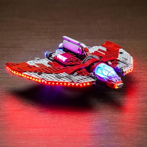 icuanuty LED-Beleuchtungsset für Lego Ahsoka Tanos T-6 Jedi Shuttle 75362, LED-Lichtset kompatibel mit Lego 75362 (Modell Nicht im Lieferumfang enthalten) von icuanuty