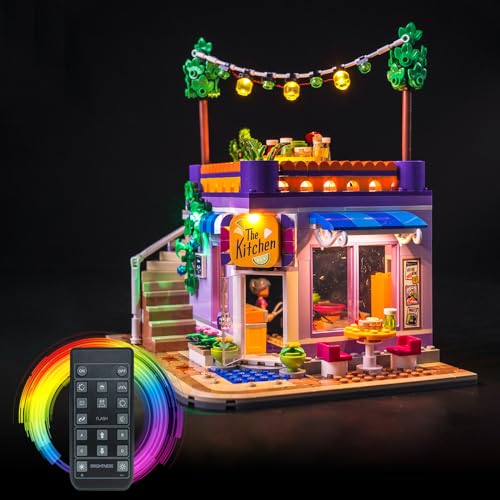 icuanuty LED-Beleuchtungsset für Lego Friends Heartlake City Gemeinschaftsküche Spiel-Set 41747, LED-Lichtset kompatibel mit Lego 41747 (Modell Nicht im Lieferumfang enthalten) von icuanuty