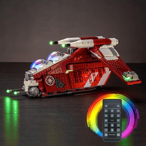icuanuty LED-Beleuchtungsset für Lego Gunship der Coruscant-Wachen 75354, LED-Lichtset kompatibel mit Lego 75354 (Modell Nicht im Lieferumfang enthalten) von icuanuty
