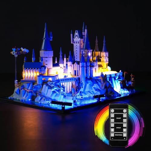 icuanuty LED-Beleuchtungsset für Lego Hogwarts Schloss und Gelände 76419, LED-Lichtset kompatibel mit Lego 76419 (Modell Nicht im Lieferumfang enthalten) von icuanuty
