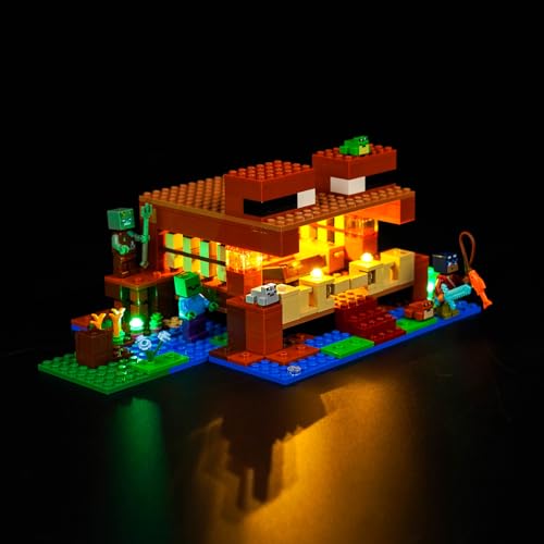 icuanuty LED-Beleuchtungsset für Lego Minecraft Das Froschhaus 21256, LED-Lichtset kompatibel mit Lego 21256 (Modell Nicht im Lieferumfang enthalten) von icuanuty