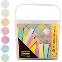 Idena Straßenmalkreide 7 Farben 20 Stück Box von Idena