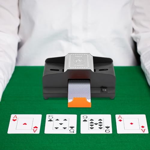 ieLsngai Automatischer Kartenmischer, Auto Kartenmischmaschine Elektrische, 1-2 Decks kartenmischmaschine Elektrische für UNO Kartenspiel, Poker, Skip BO, Phase10, 22 * 11 * 10cm ieLsngai Automatischer Kartenmischer, Auto Kartenmischmaschine Elektrische, 1-2 Decks kartenmischmaschine Elektrische für UNO Kartenspiel, Poker, Skip BO, Phase10, 22 * 11 * 10cm von ieLsngai
