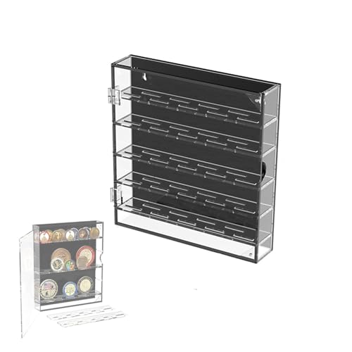 ieron Coin Display Stand Challenge Coin Acrylic Holder Showcase with Removable Shelves for Collectibles Medals Poker Chip ieron Coin Display Stand Challenge Coin Acrylic Holder Showcase with Removable Shelves for Collectibles Medals Poker Chip von Ieron