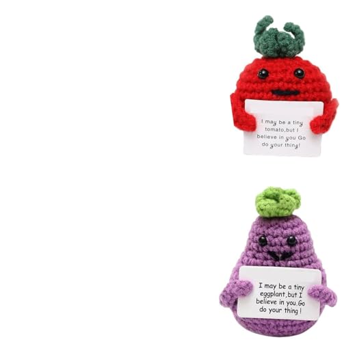 iewrtcin 4 Stück lustige positive Frucht-Strickpuppe, emotionale Unterstützung, Häkelset mit positiver Karte, kreative Häkelpuppe als Geschenk und Dekoration iewrtcin 4 Stück lustige positive Frucht-Strickpuppe, emotionale Unterstützung, Häkelset mit positiver Karte, kreative Häkelpuppe als Geschenk und Dekoration von iewrtcin