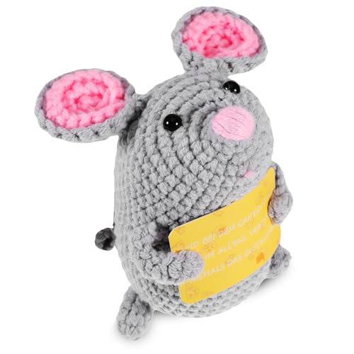 Iewrtcin Glücksbringer Pocket Hug Maus - Gute Besserung Geschenk, Positive Kartoffel Ersatz, Weihnachten Geschenke, Mutmacher für Frauen von iewrtcin