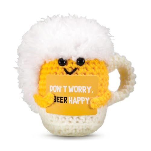 iewrtcin Lustige Positive Bierpuppe, Mini-Plüsch-Strick-Wollpuppe mit Karte, Positive Plüschkartoffelpuppe von niedlichem ermutigendem Geschenk für Kinder und Erwachsene, Weihnachtsstrumpffüller iewrtcin Lustige Positive Bierpuppe, Mini-Plüsch-Strick-Wollpuppe mit Karte, Positive Plüschkartoffelpuppe von niedlichem ermutigendem Geschenk für Kinder und Erwachsene, Weihnachtsstrumpffüller von iewrtcin