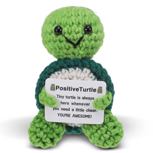iewrtcin Positive Häkelschildkröte Geschenk, niedliche Strickpuppe, motivierender Plüsch mit Bestätigungskarte, Geschenke für Frauen & Abschlussfeier, Geburtstagsgeschenk, emotionale Unterstützung iewrtcin Positive Häkelschildkröte Geschenk, niedliche Strickpuppe, motivierender Plüsch mit Bestätigungskarte, Geschenke für Frauen & Abschlussfeier, Geburtstagsgeschenk, emotionale Unterstützung von iewrtcin