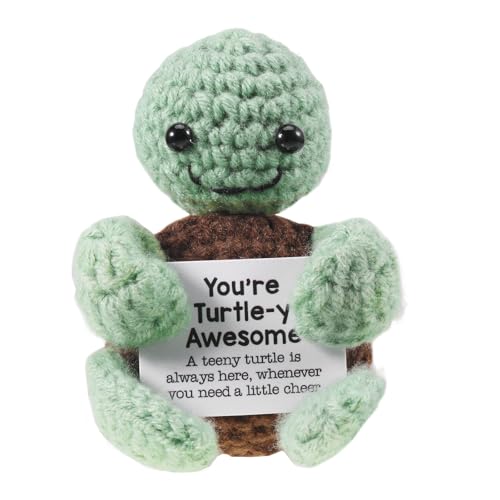 iewrtcin Positive Häkelschildkröte Geschenk, niedliche Strickpuppe, motivierender Plüsch mit Bestätigungskarte, emotionale Unterstützung, Tier für Teenager und Erwachsene, Geschenke für Frauen iewrtcin Positive Häkelschildkröte Geschenk, niedliche Strickpuppe, motivierender Plüsch mit Bestätigungskarte, emotionale Unterstützung, Tier für Teenager und Erwachsene, Geschenke für Frauen von iewrtcin