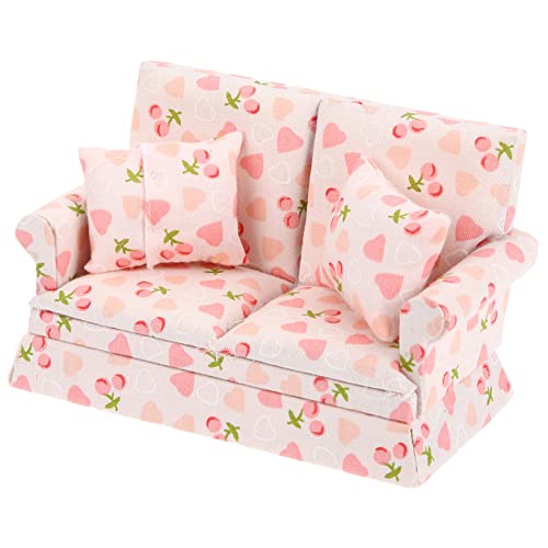 ifundom Realistisches Miniatur-Couch-Modell Kirschmuster Möbelset Im Maßstab 1/12 Für Kinderspielzeug ifundom Realistisches Miniatur-Couch-Modell Kirschmuster Möbelset Im Maßstab 1/12 Für Kinderspielzeug von ifundom