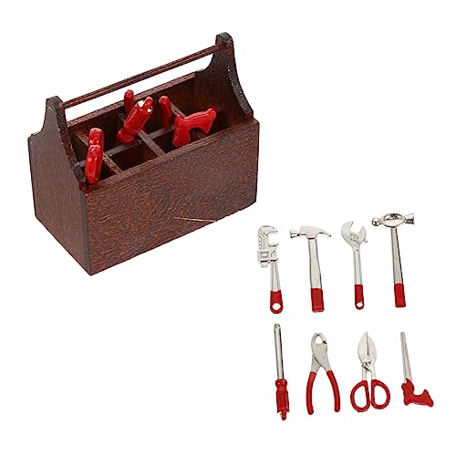 1 Satz Spielhaus Gadget für holzspielzeug zubehör puppenhaus puppenhauszubehör Mini-Zubehör Werkzeugkasten im Koffer BAU hölzern Brown ifundom 1 Satz Spielhaus Gadget für holzspielzeug zubehör puppenhaus puppenhauszubehör Mini-Zubehör Werkzeugkasten im Koffer BAU hölzern Brown ifundom von ifundom