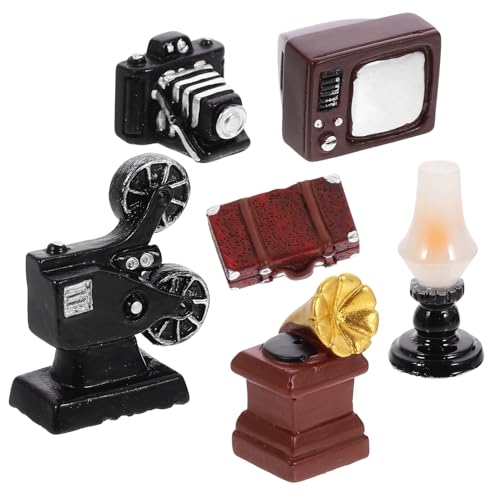 ifundom 6pc Mini Phonographen Set Miniatur Tv Zubehör Für Wohnkultur Puppenhaus Landschaft ifundom 6pc Mini Phonographen Set Miniatur Tv Zubehör Für Wohnkultur Puppenhaus Landschaft von ifundom