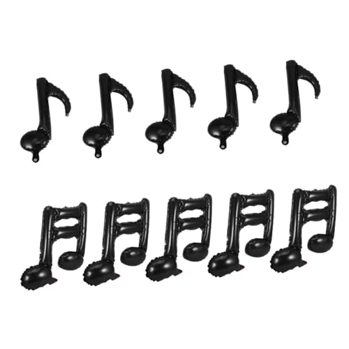 10 Stück Musiknoten Folienballons Schwarze Noten für Musik Party Dekoration Leicht Aufzublasen für Konzerte Bandauftritte und Lebhafte Barfeiern von ifundom