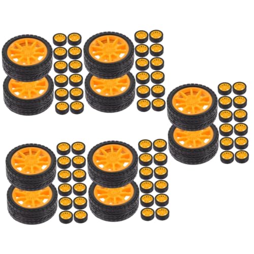 100 STK Radspielzeugautoreifen Spielzeugautorad Austausch Der Räder Eines Spielzeugautos Räder Von Modellfahrzeugen Modellräder Für DIY-Spielzeug Räder Für Spielzeugautos Gummi ifundom von ifundom