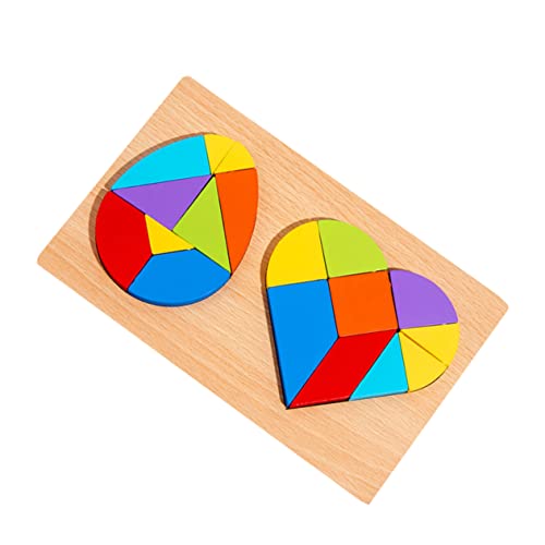 1Satz Hölzernes Ei und Herzform Puzzle DIY Tangram Interaktives Holzsteckspiel für Kreativität und Konzentration aus Stabilem Premium Holz 1Satz Hölzernes Ei und Herzform Puzzle DIY Tangram Interaktives Holzsteckspiel für Kreativität und Konzentration aus Stabilem Premium Holz von ifundom