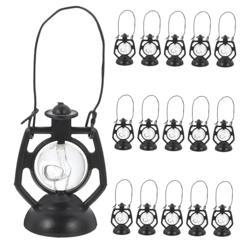 20 Stück Miniatur Laternen Für Puppenhäuser – Vintage Mini Petroleumlampen Kleine Hängelaternen Zum Basteln Puppenhaus Mikro Landschaftsornamente von ifundom